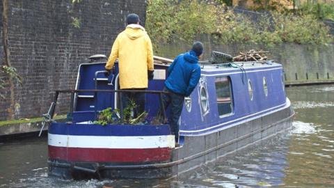 Canal boat in London
