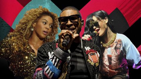 Beyonce, Usher, Rihanna