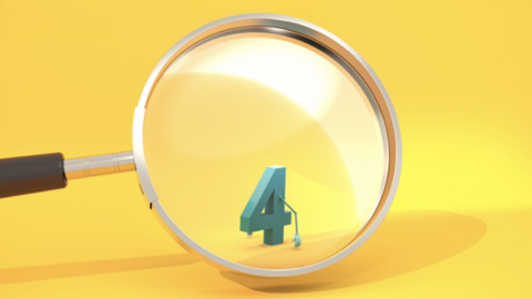 Graphic image: an animated number behind a magnifying glass