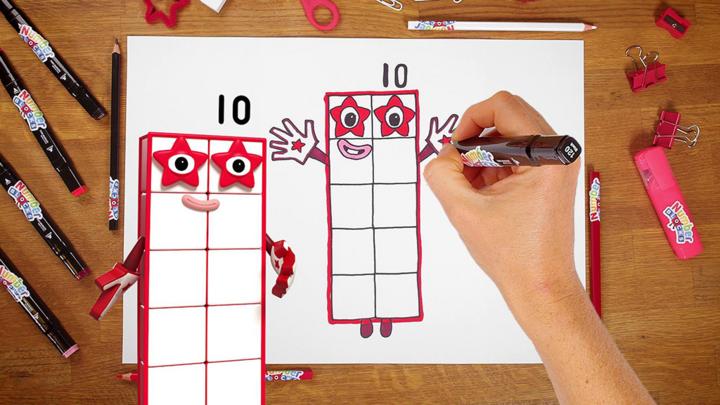 How to draw Numberblock Ten - Easy drawing skills for young kids ...