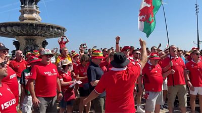 Wales fans in Bordeaux