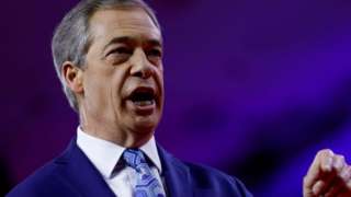 Nigel Farage, former Brexit Party leader, speaks during the annual Conservative Political Action Conference (CPAC) at the Gaylord National Resort Hotel And Convention Center on March 03, 2023