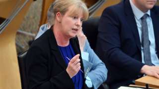Deputy First Minister and Finance Secretary Shona Robison speaks during Topical Questions in the Scottish Parliament, on June 14, 2023