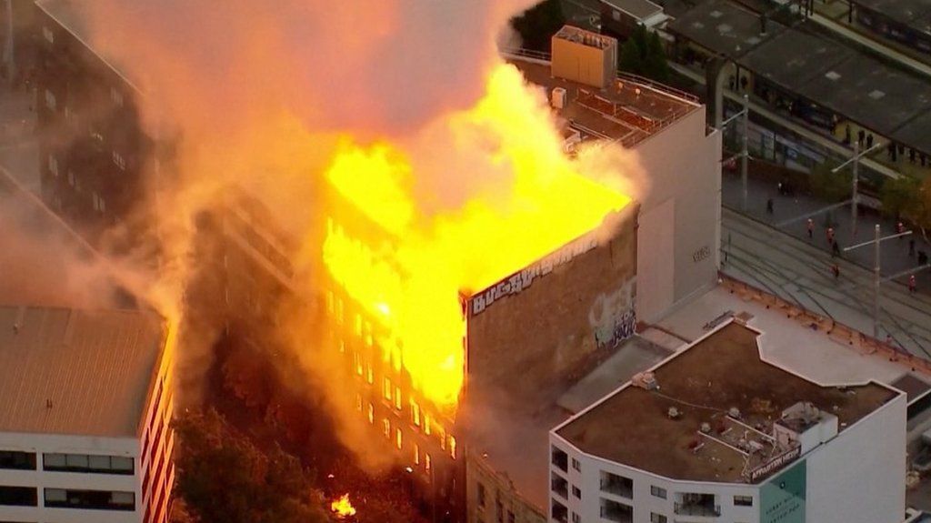 More than 100 firefighters attempted to extinguish the huge fire in the Surry Hills area.