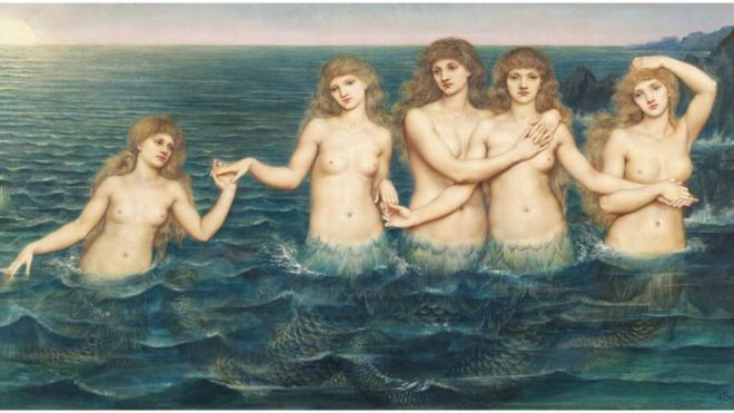 As Donzelas do Mar, da pintora britânica Evelyn de Morgan (1855-1919)