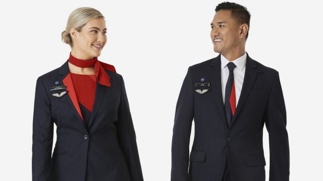 Qantas uniforms.