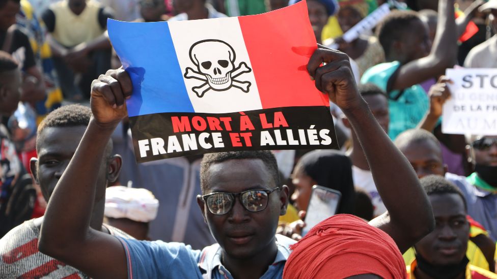 A protest against France in Bamako, Mali - 22 September 2020