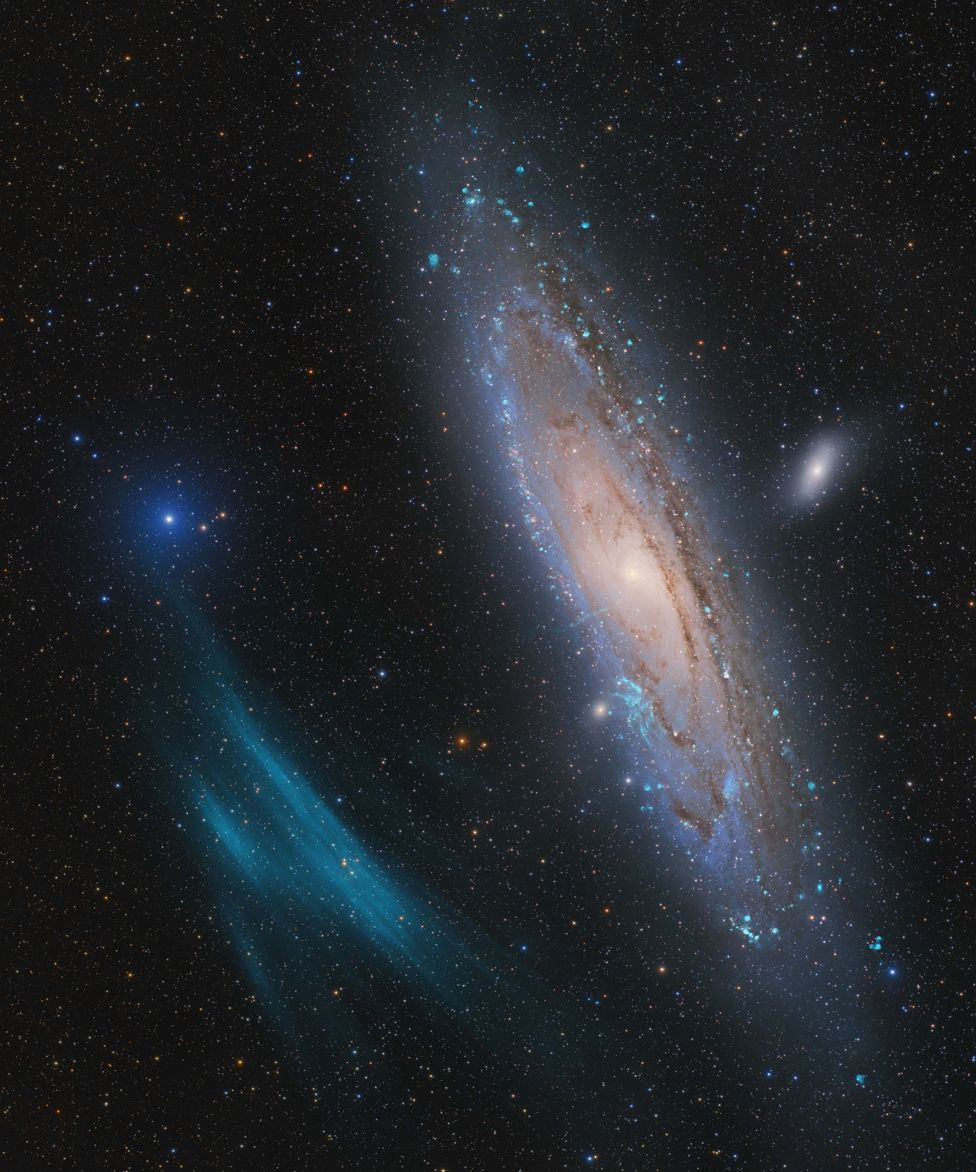 A huge plasma arc next to the Andromeda Galaxy (M31)