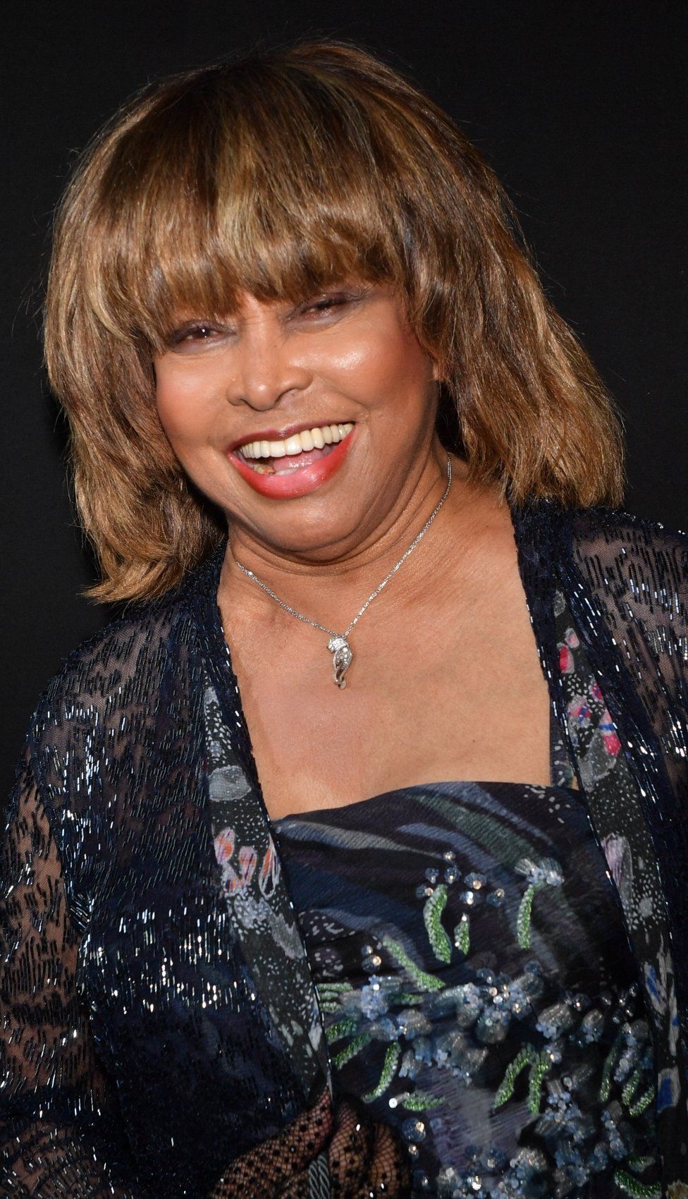 Tina Turner smiling at the camera