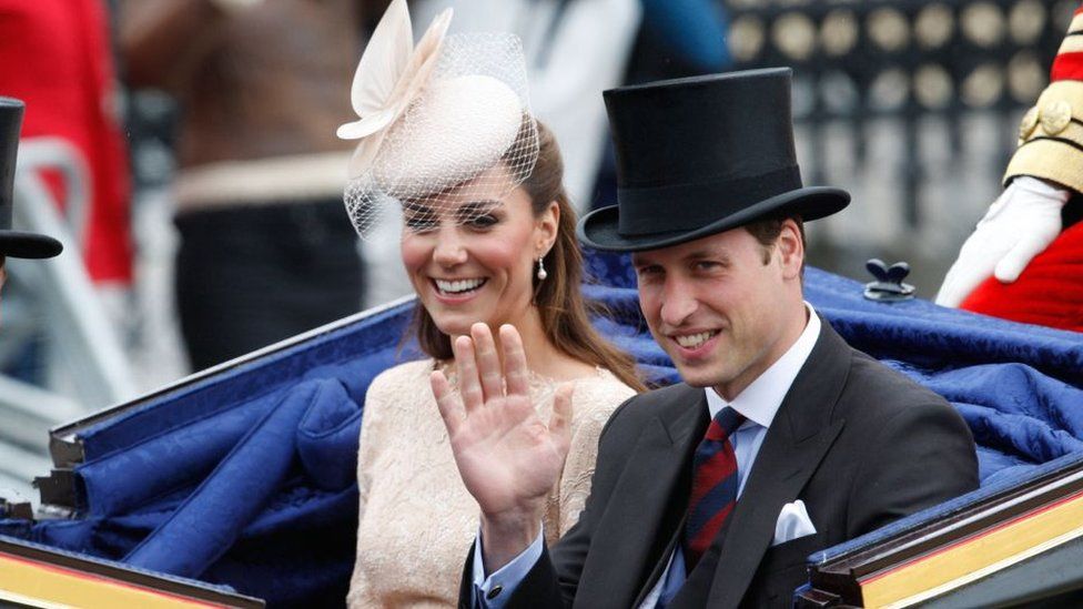 Kate and William in a carriage