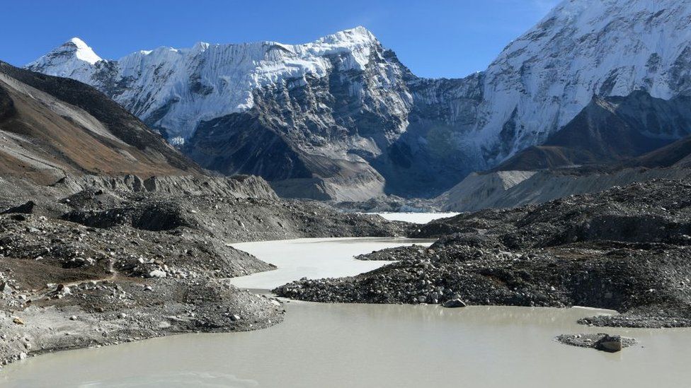 Melting glaciers have caused lakes like the Imja glacial lake in Sepal to swell