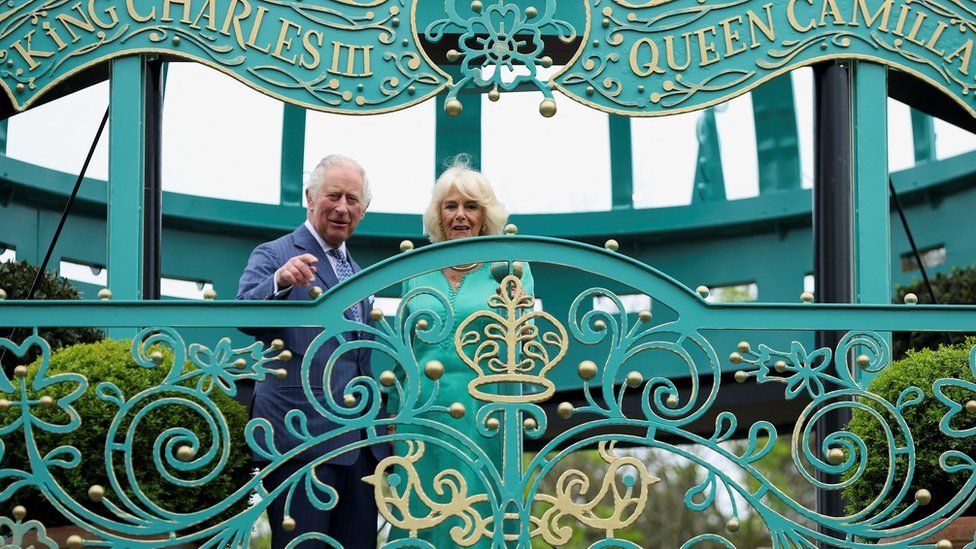 King Charles and Queen Camilla visit to a newly-created Coronation Garden in Newtownabbey,