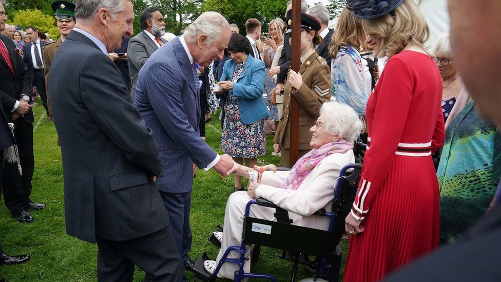 King Charles at garden party